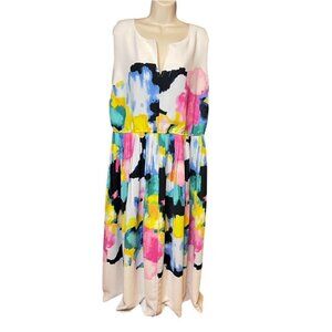 Lela Rose Lane Bryant Sleeveless Dress Pleated Bottom Plus Size 28 u